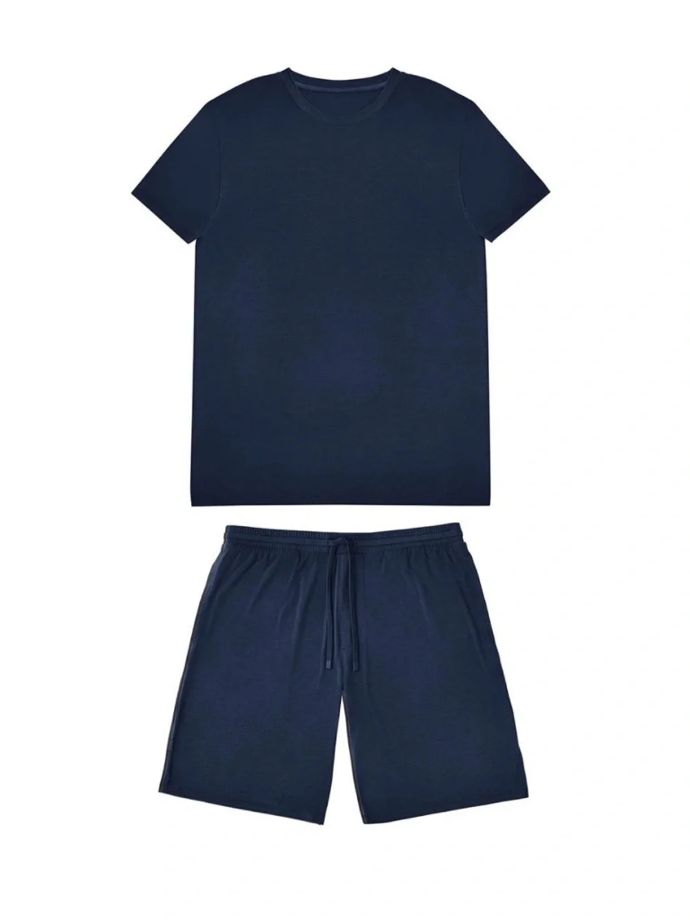 Men's Navy Short-Sleeve Crewneck and Short Lounge Pajama Set
